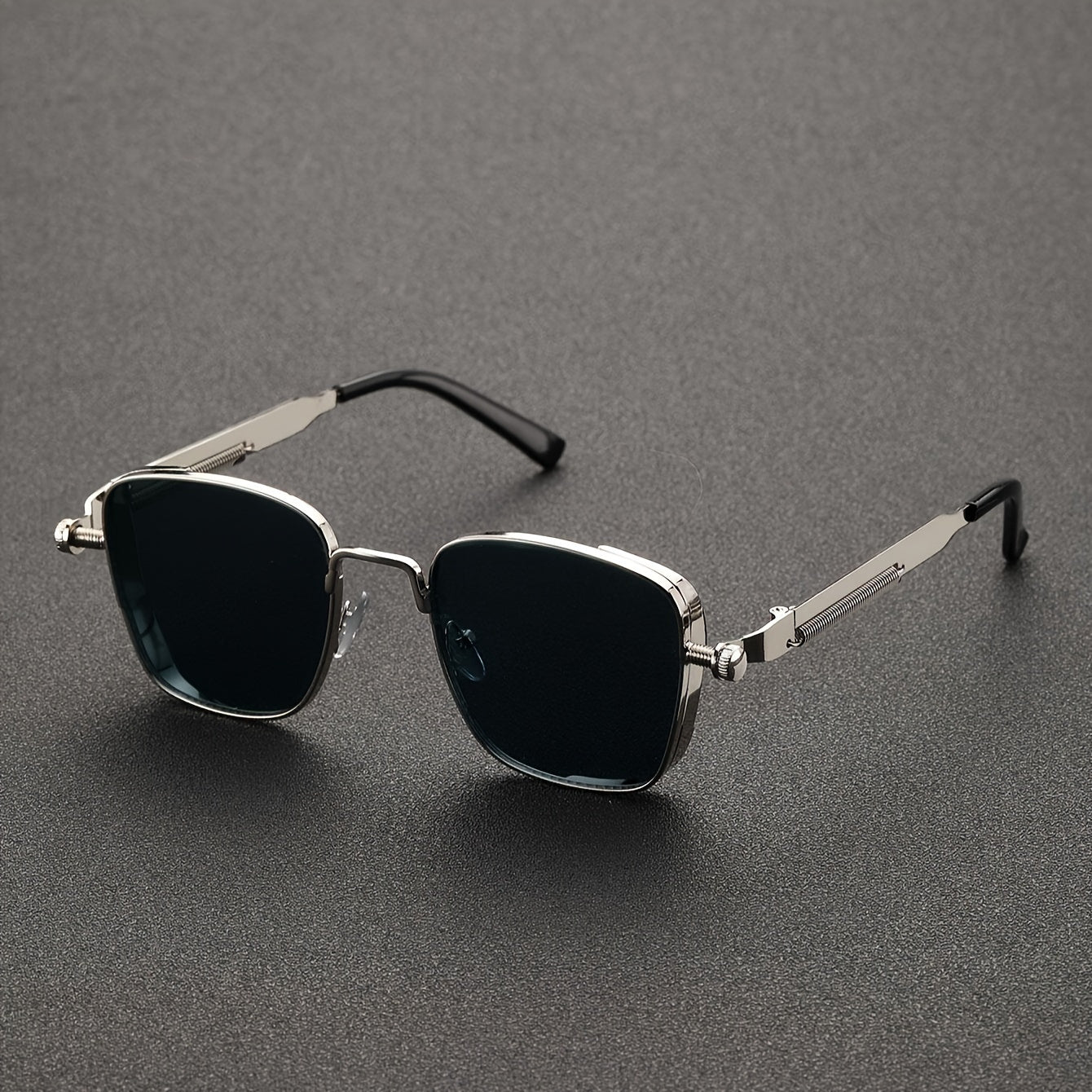 Retro Punk Square Metal Sunglasses