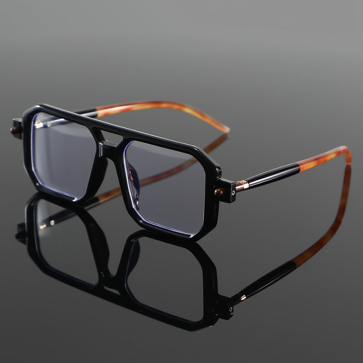 Men'S Casual Square Full-Rim Glasses