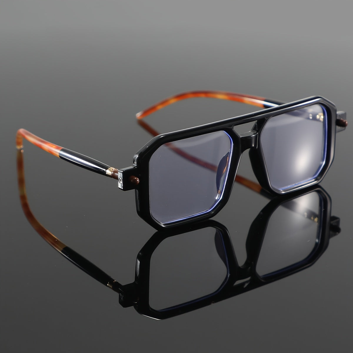Men'S Casual Square Full-Rim Glasses