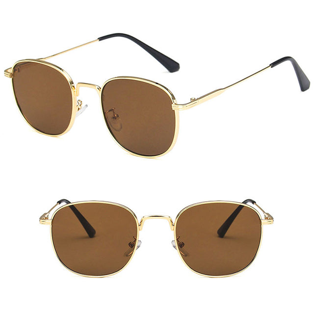 Round Black Silver Sunglasses – UV Protected