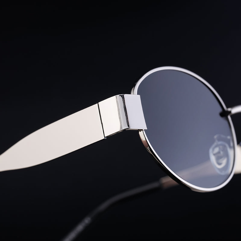 Vintage Retro Metal Oval Designer Sunglasses