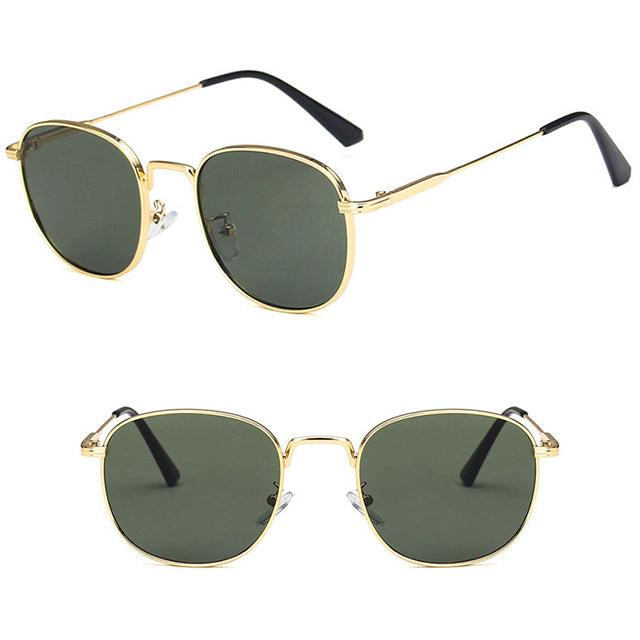 Round Black Silver Sunglasses – UV Protected