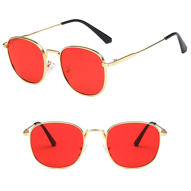 Round Black Silver Sunglasses – UV Protected