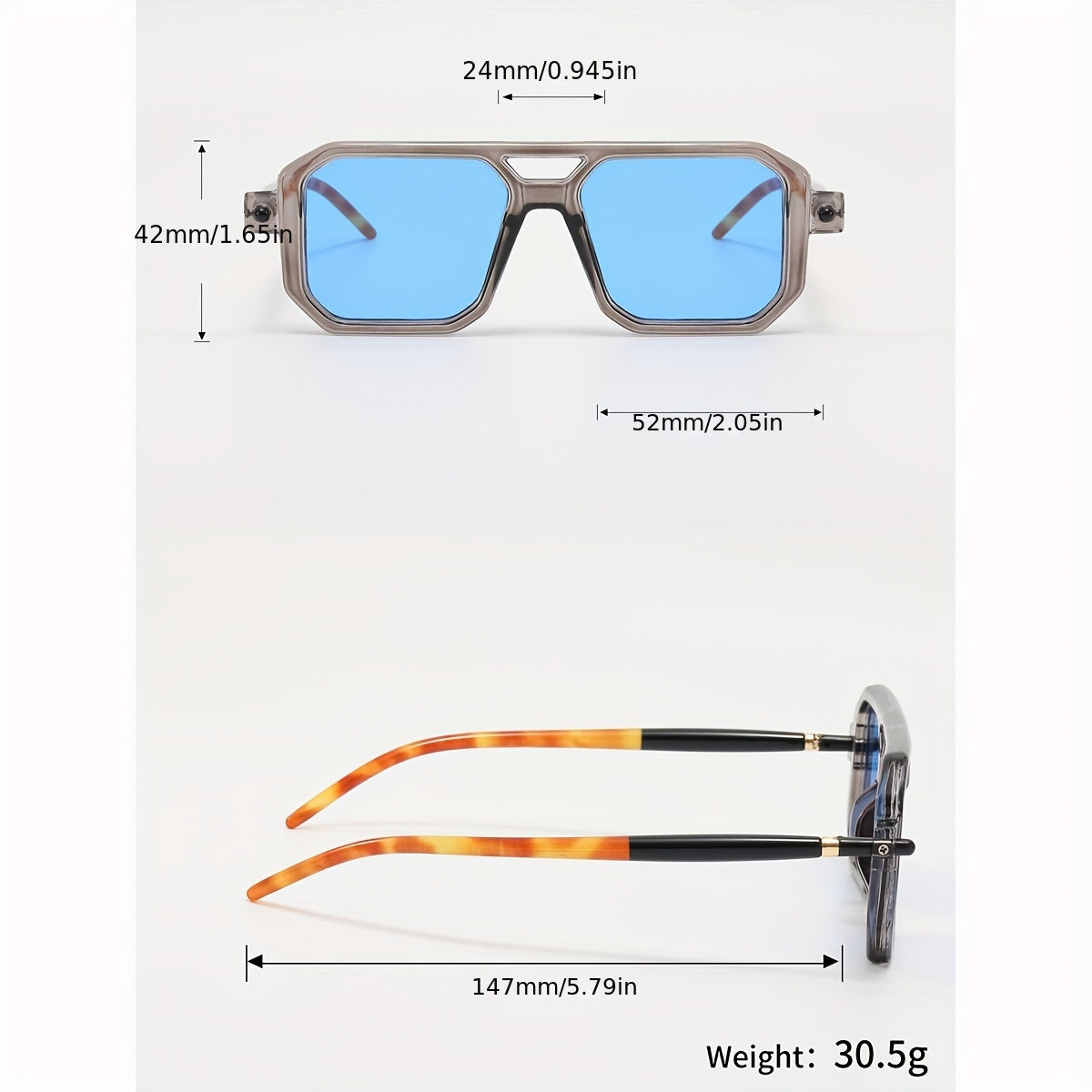 Men'S Casual Square Full-Rim Glasses