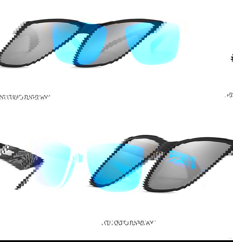 New Polarized Black Sports Square Sunglasses Men's Women