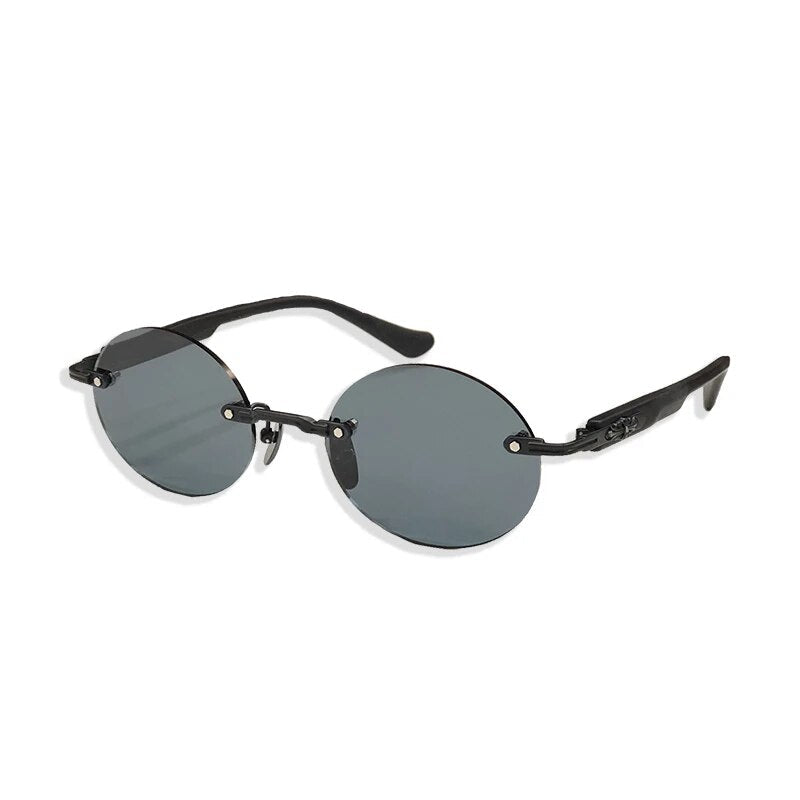 Oval Rimless Sunglasses - Unisex