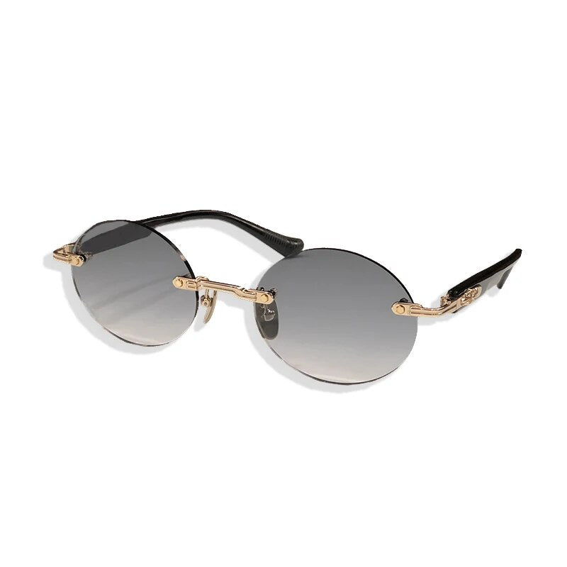 Oval Rimless Sunglasses - Unisex