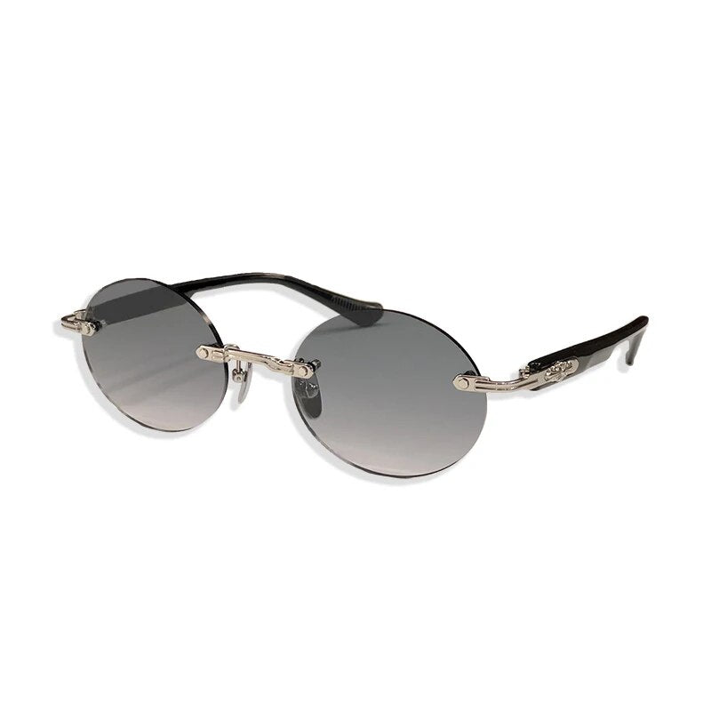 Oval Rimless Sunglasses - Unisex