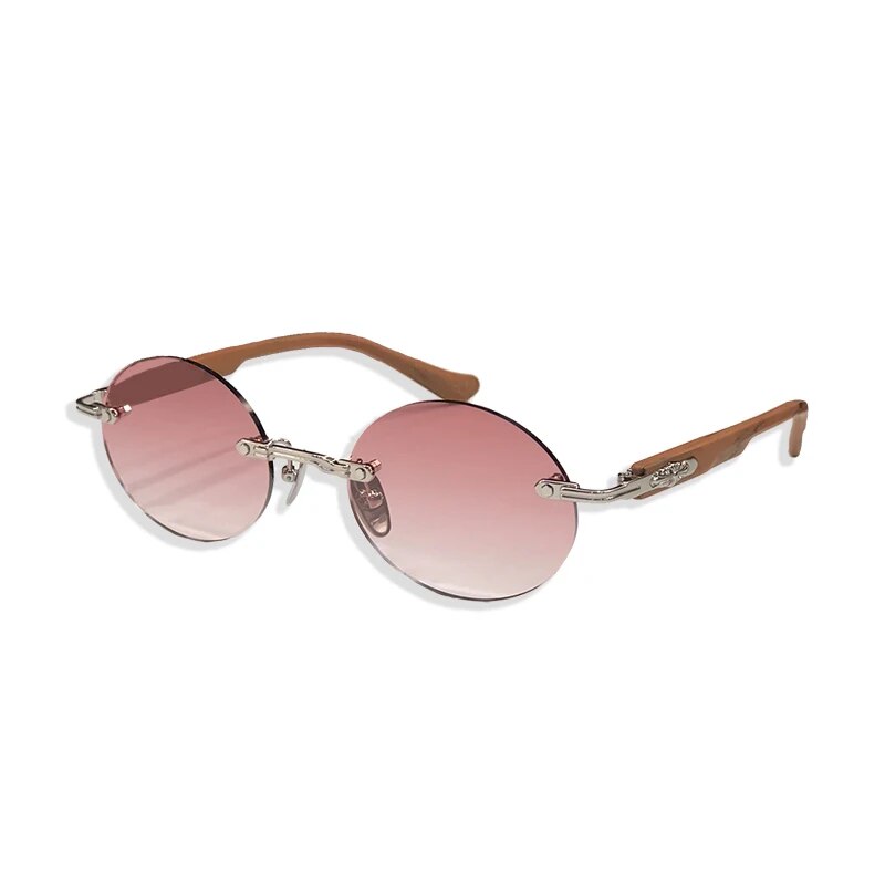 Oval Rimless Sunglasses - Unisex