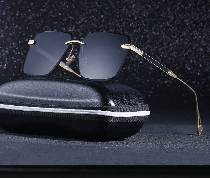 Oversize Square Rimless Fashion Sunglasses