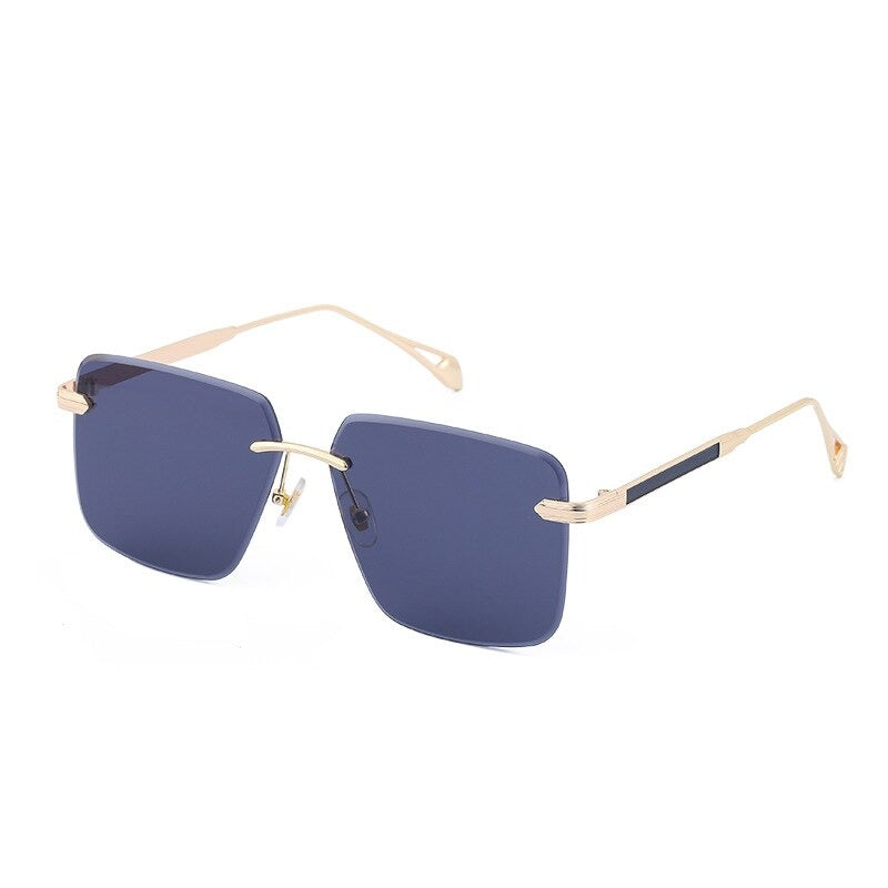 Oversize Square Rimless Fashion Sunglasses
