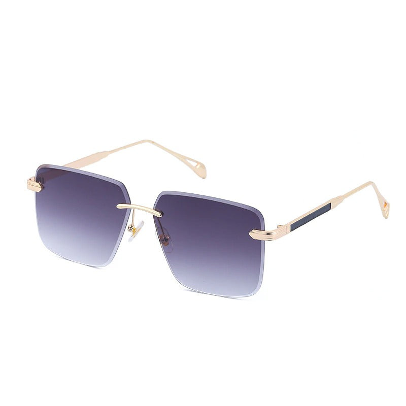 Oversize Square Rimless Fashion Sunglasses