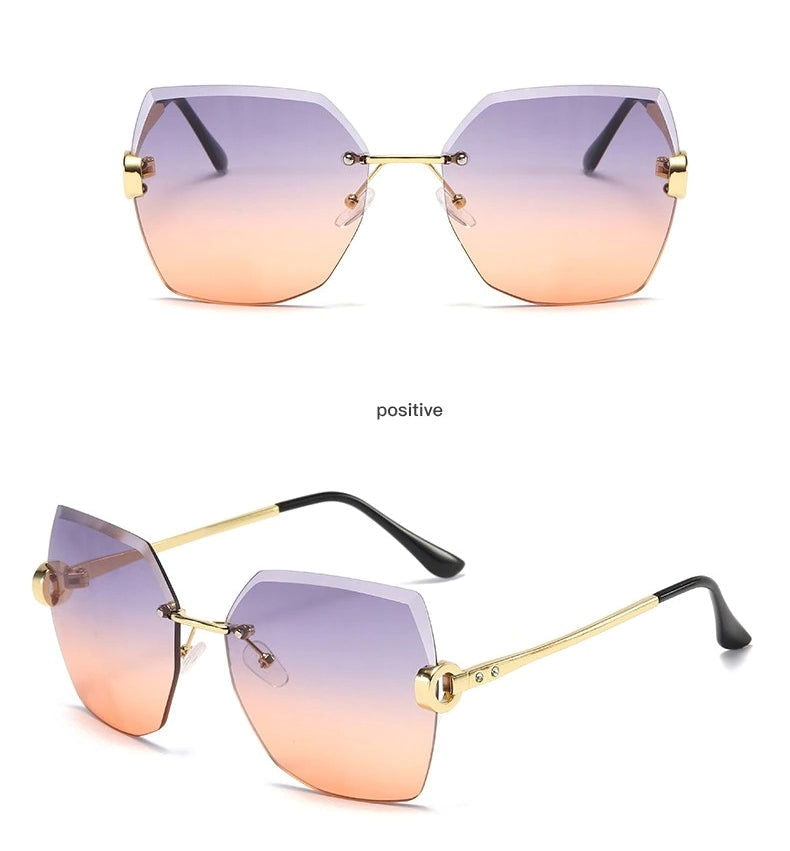 Rimless Designer Sunglasses