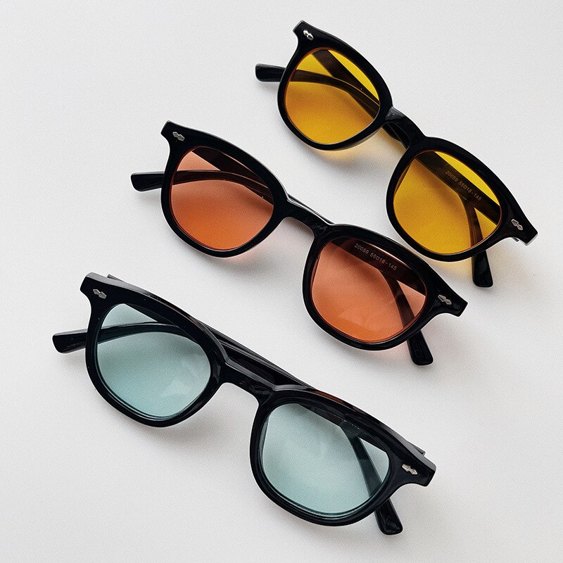New Round Small Fashion Blue Vintage Sunglasses Men Women