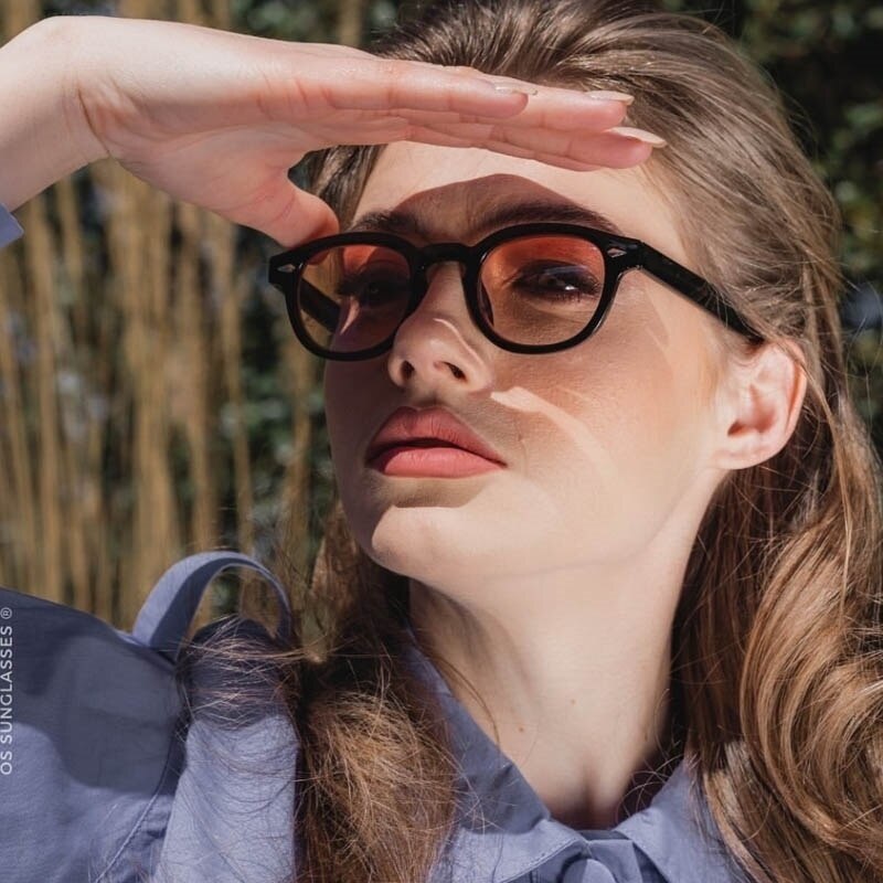 New Round Small Fashion Blue Vintage Sunglasses Men Women