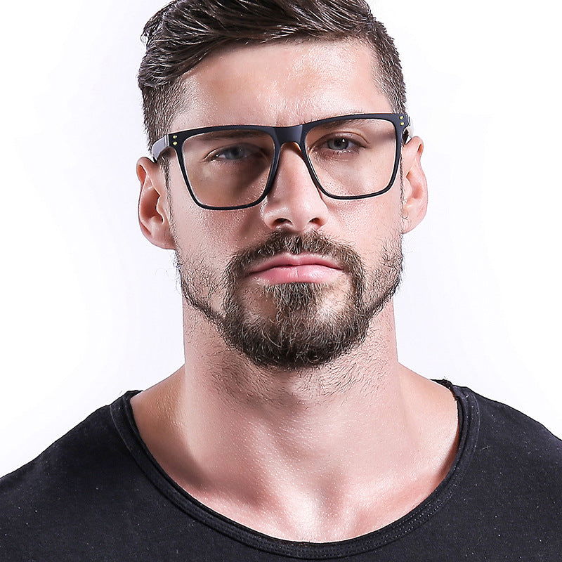 Oversized Square Frame Eyeglasses For Men