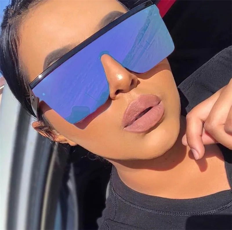 Oversized Square Sunglasses - Vintage Big Frame