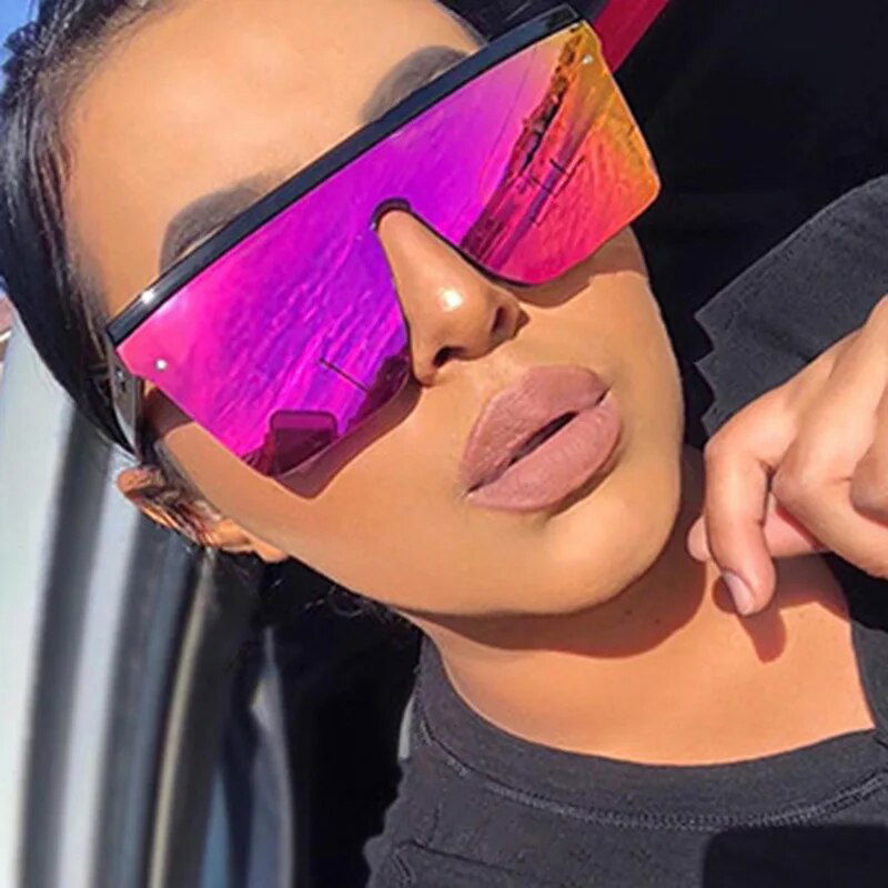 Oversized Square Sunglasses - Vintage Big Frame
