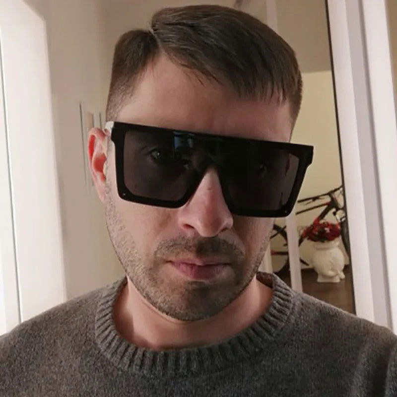 Oversized Square Sunglasses - Vintage Big Frame