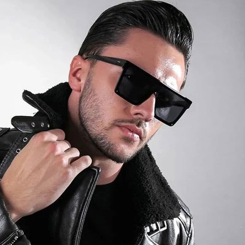 Oversized Square Sunglasses - Vintage Big Frame