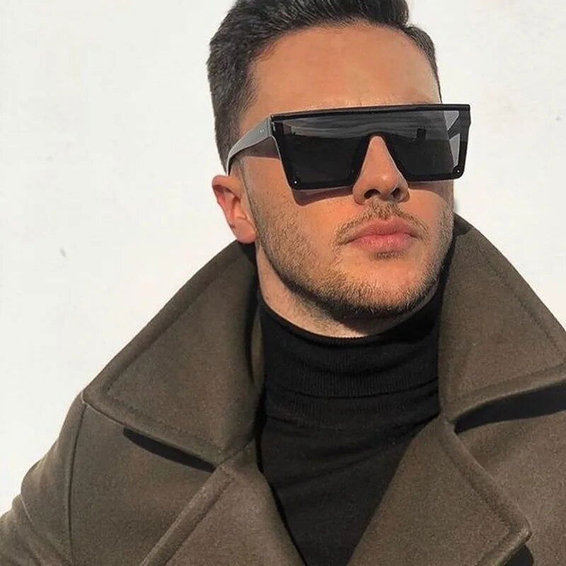 Oversized Square Sunglasses - Vintage Big Frame