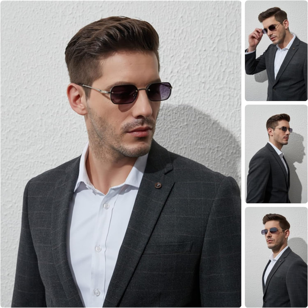 The Black Demon Rectangle Sunglasses