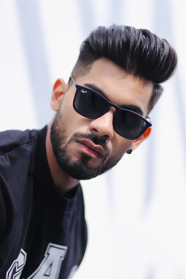 Black UV Protected Wayfarer Sunglasses For Men