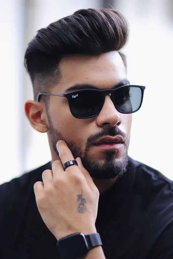 Black UV Protected Wayfarer Sunglasses For Men