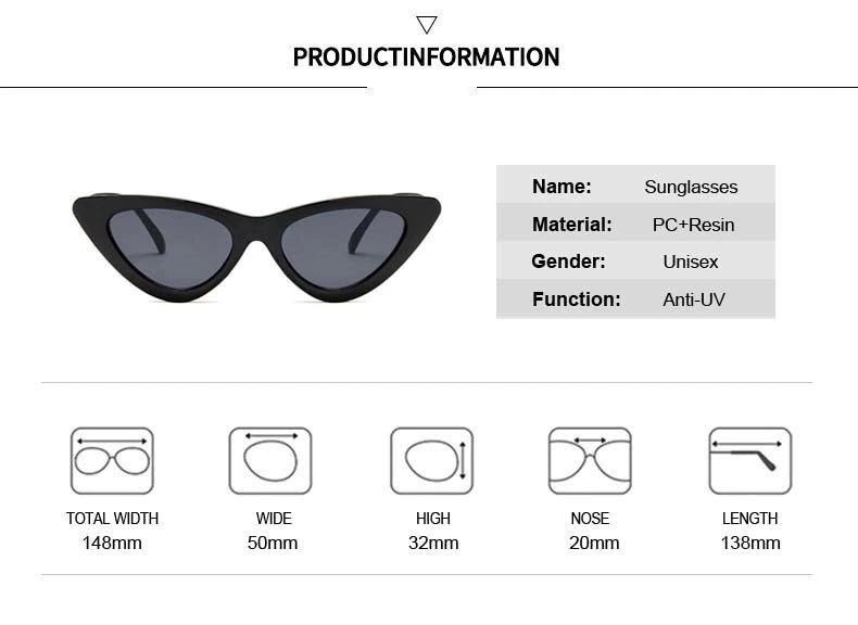 Vintage Cat Eye Black Sunglasses
