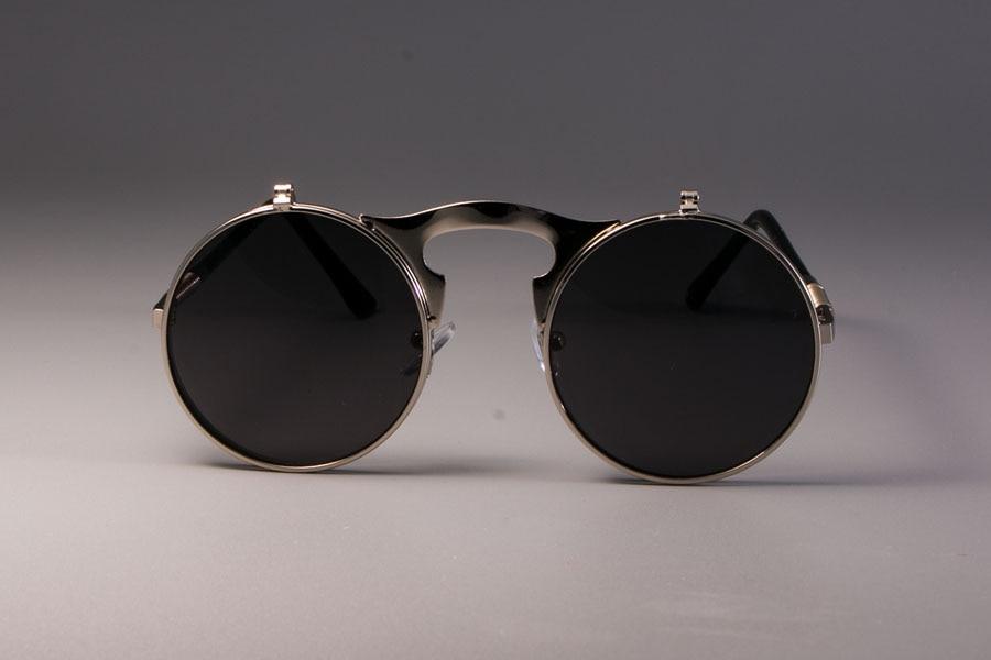 Vintage Round Flip Up Sunglasses For Men And Women