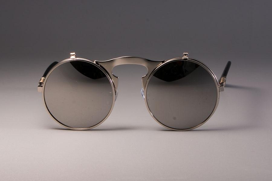 Vintage Round Flip Up Sunglasses For Men And Women