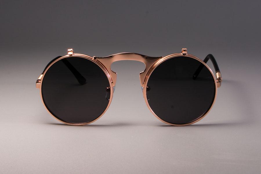 Vintage Round Flip Up Sunglasses For Men And Women