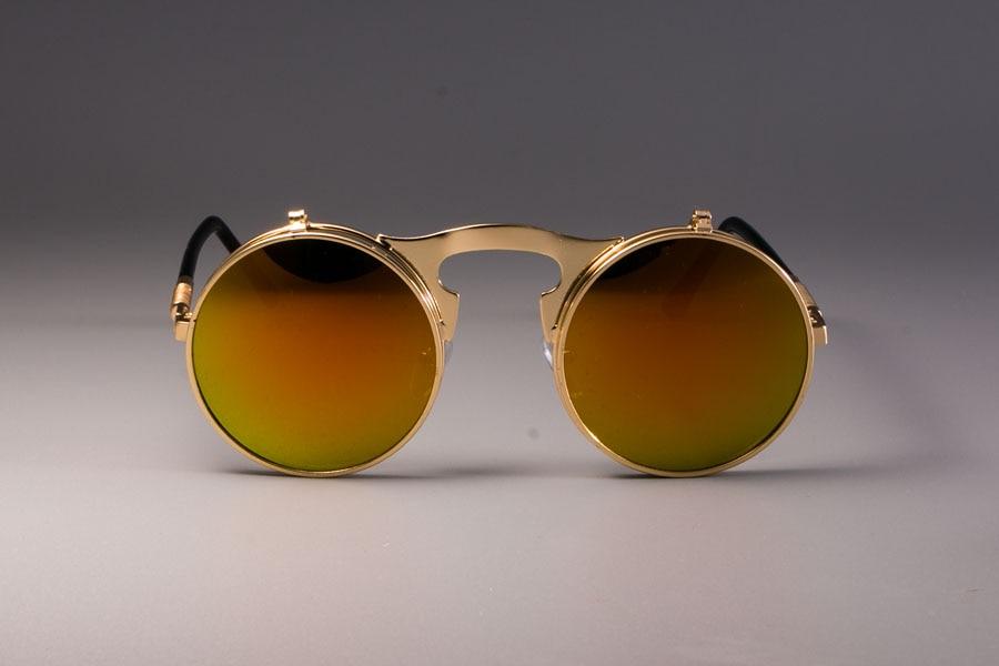 Vintage Round Flip Up Sunglasses For Men And Women