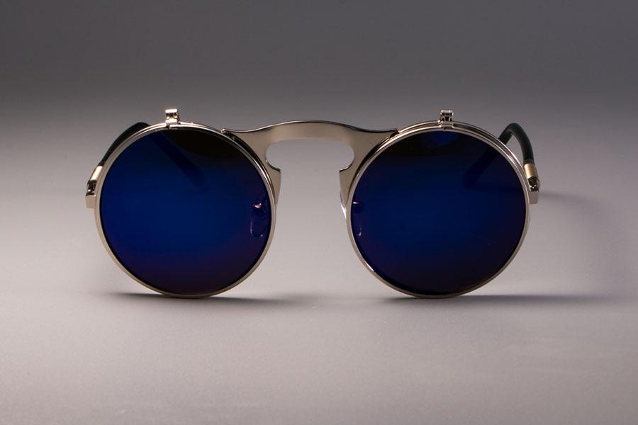 Vintage Round Flip Up Sunglasses For Men And Women