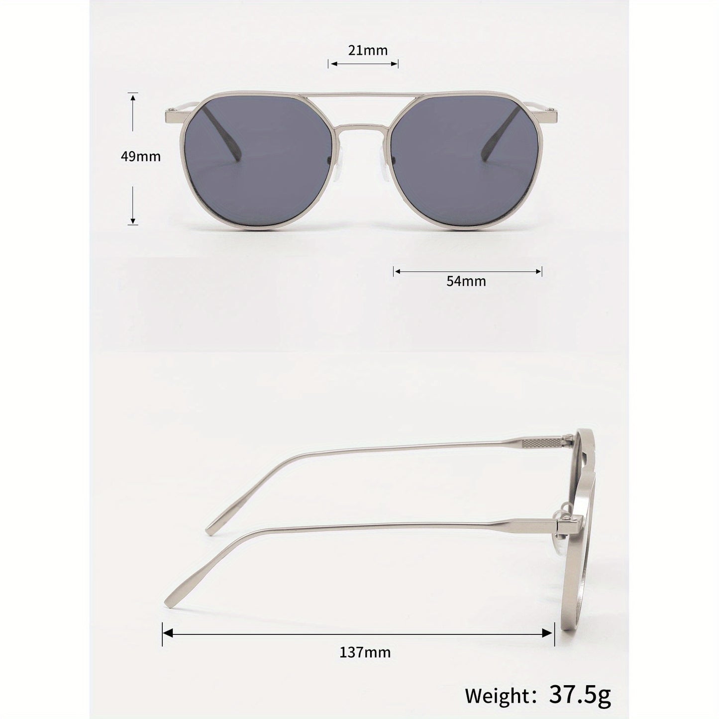Retro Street Men’s Dual-Beam Fashion Glasses