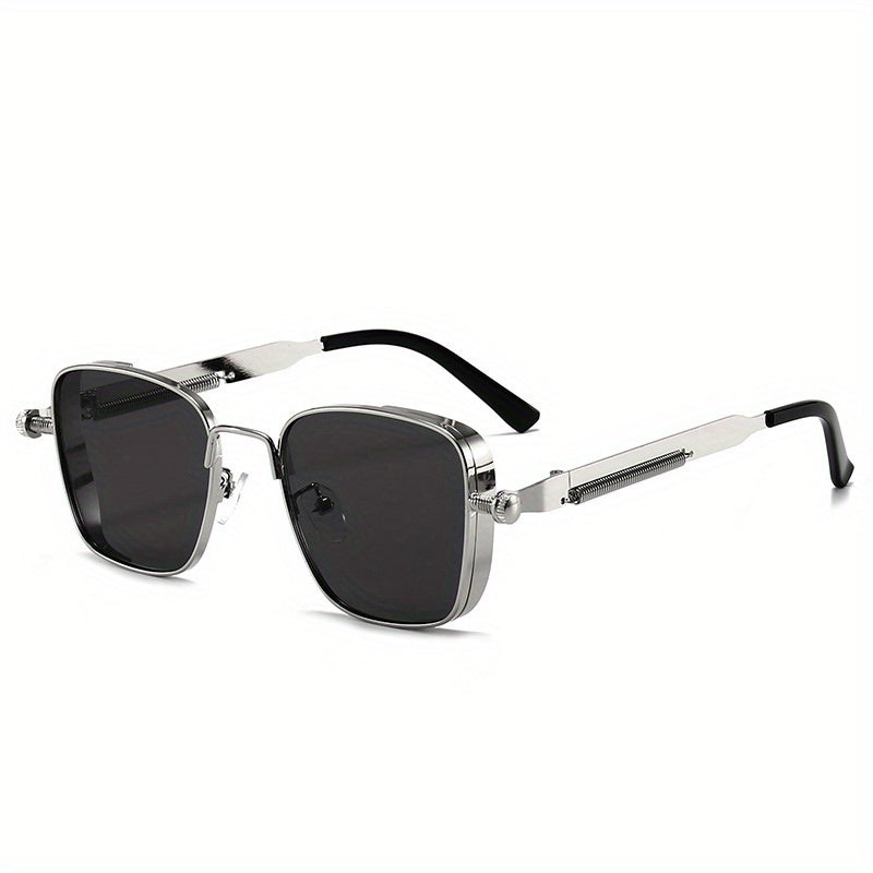 Retro Punk Square Metal Sunglasses