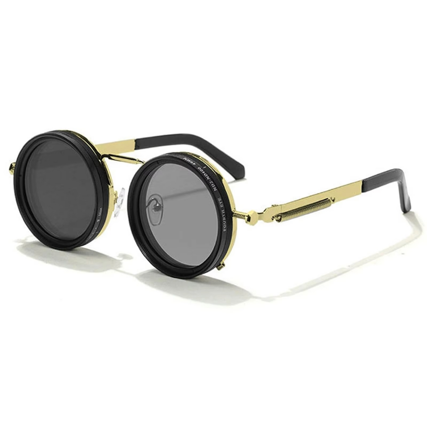 Round Polarized Adjustable ND Filter Sunglasses – 9-Level Dimming, Premium UV Protection