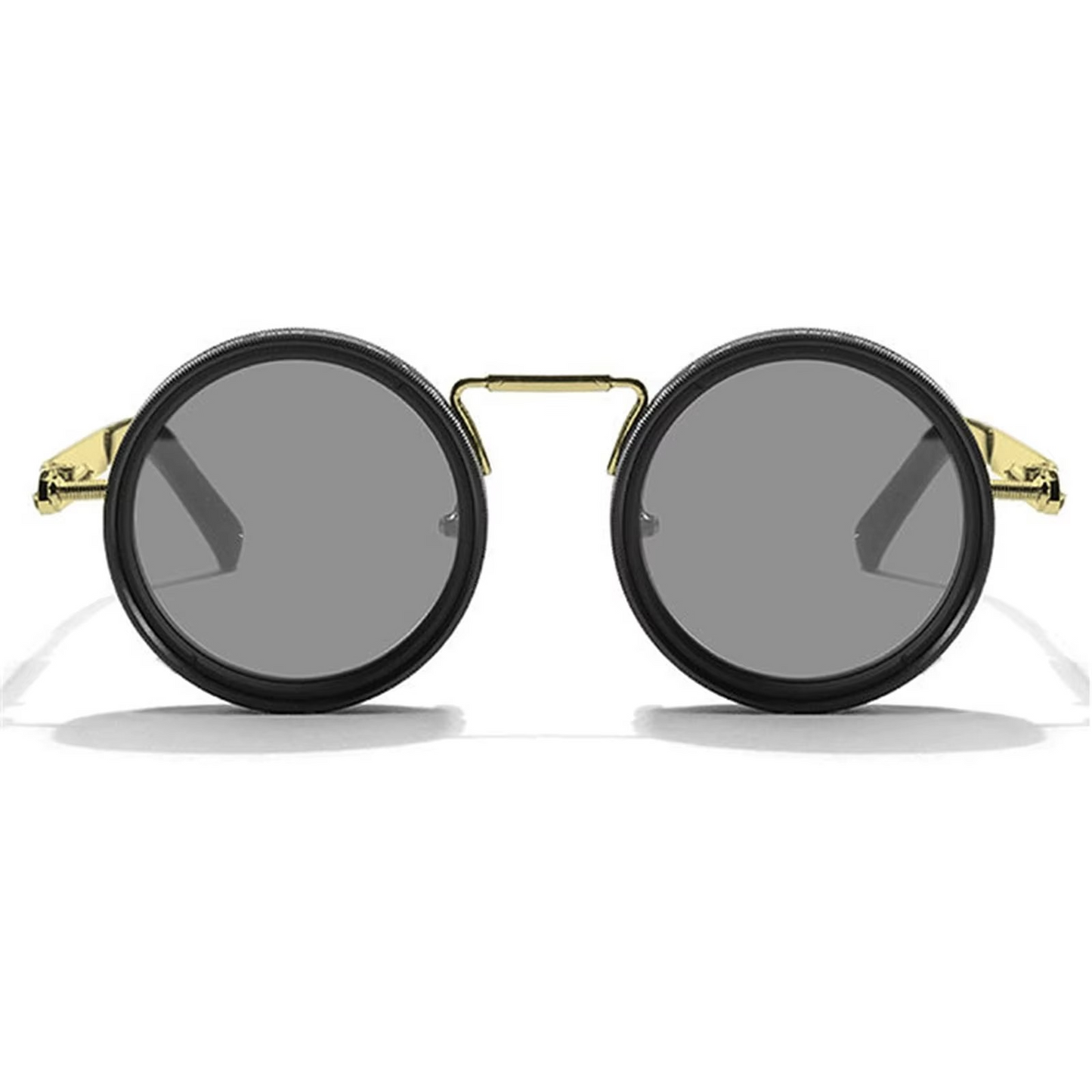Round Polarized Adjustable ND Filter Sunglasses – 9-Level Dimming, Premium UV Protection