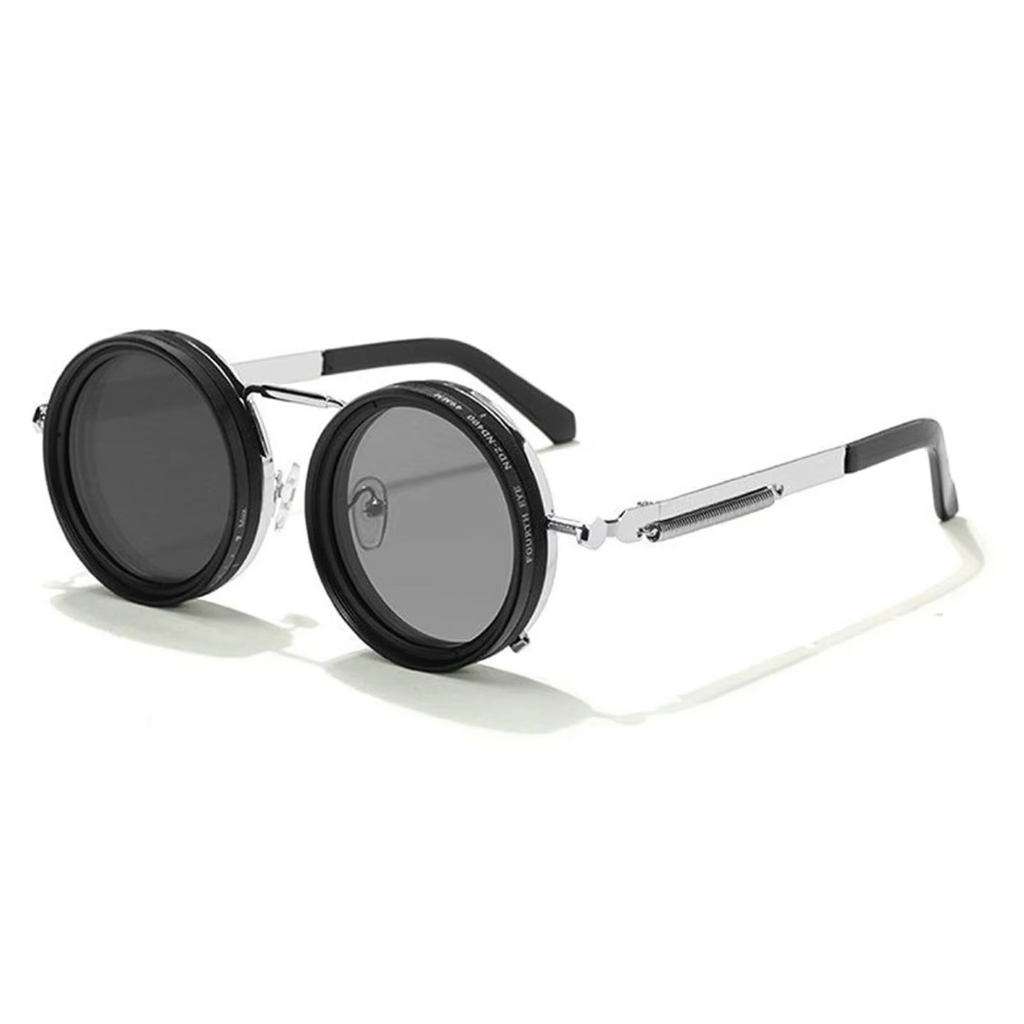 Round Polarized Adjustable ND Filter Sunglasses – 9-Level Dimming, Premium UV Protection