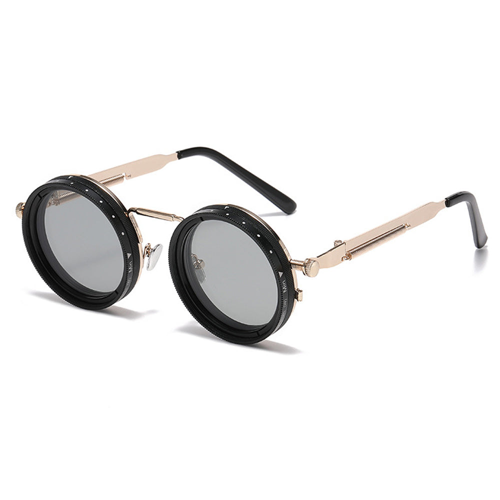 ND Filter Adjustable Dimming Round Polarized Sunglasses