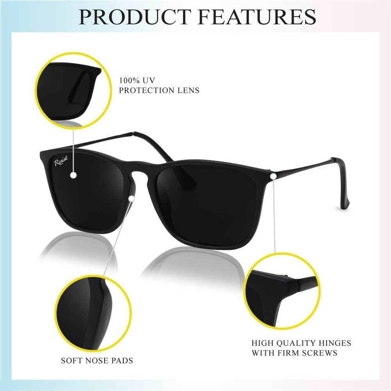 Classic Wayfarer/Rectangular Sunglasses (58 mm)