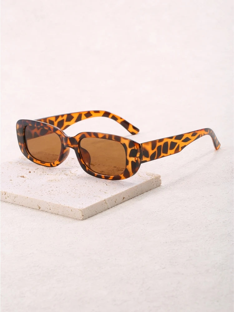 Jimmy Rectangle sunglasses by Sunglass Lover with brown tinted lenses and tortoiseshell patterned frame