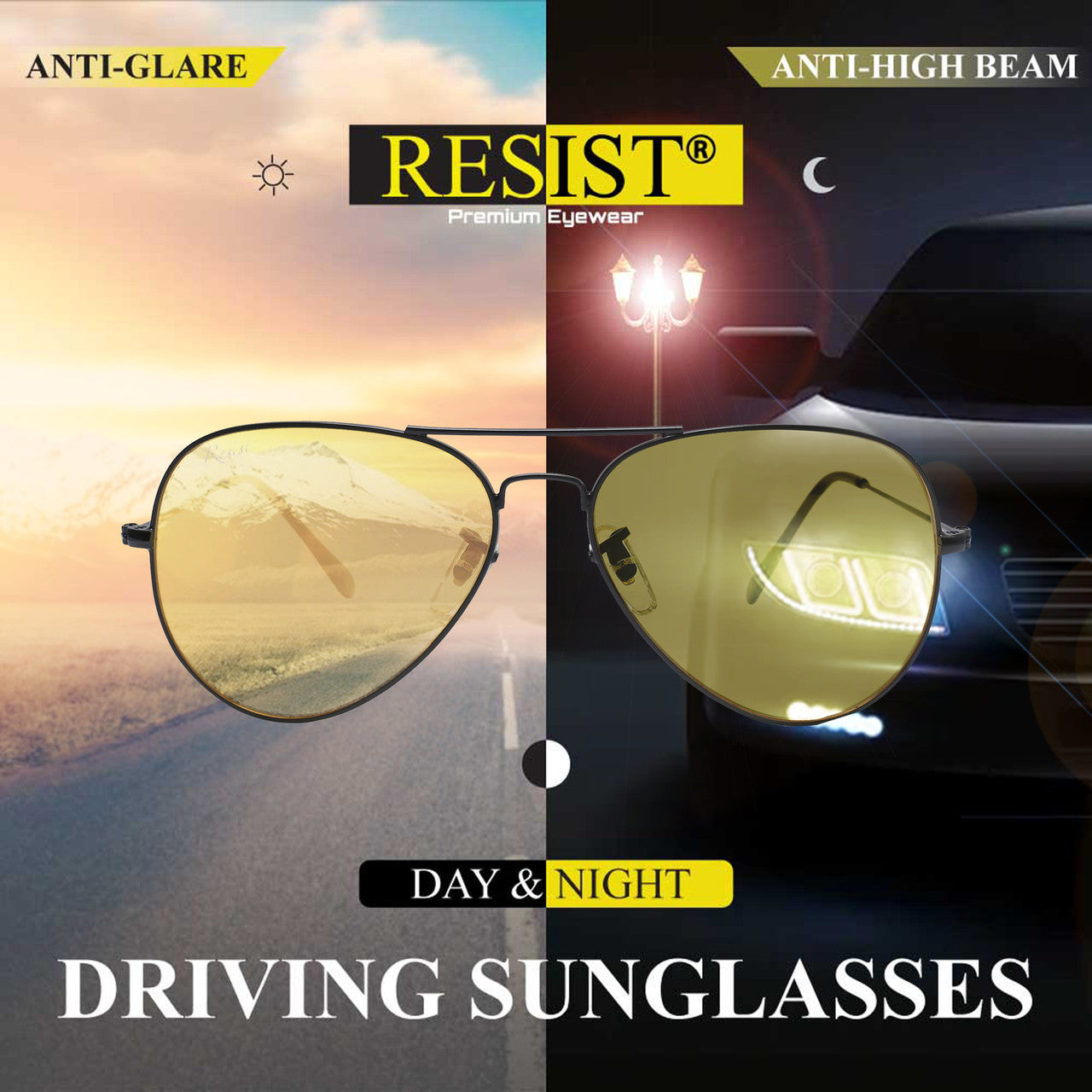 Pilot Yellow Candy Day Night Sunglasses