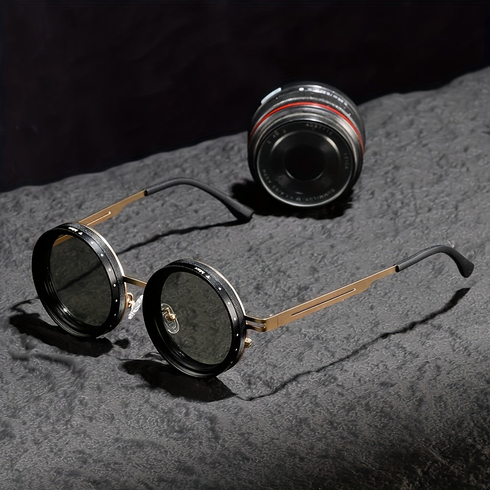 Steampunk Style Rotatable Lens Glasses