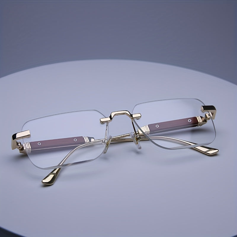 Boho-Chic Rimless Square Fashion Glasses