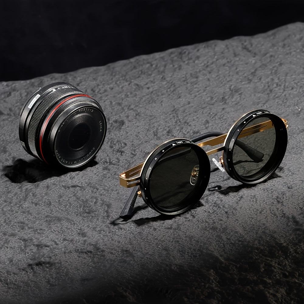 Steampunk Style Rotatable Lens Glasses