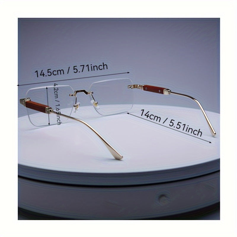 Boho-Chic Rimless Square Fashion Glasses