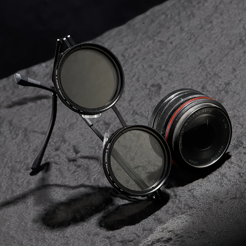Steampunk Style Rotatable Lens Glasses