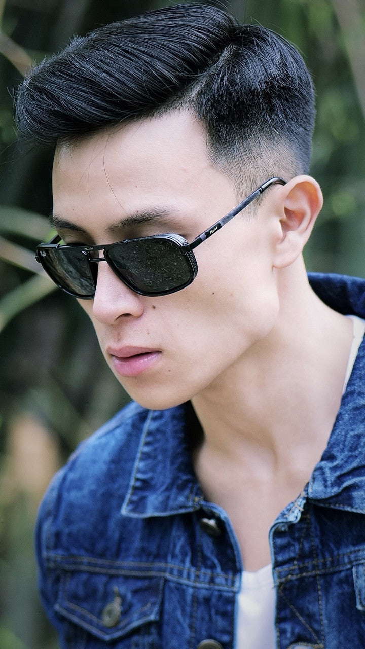 Classic Polarized Rectangles – Retro Square Sunglasses (56 mm)