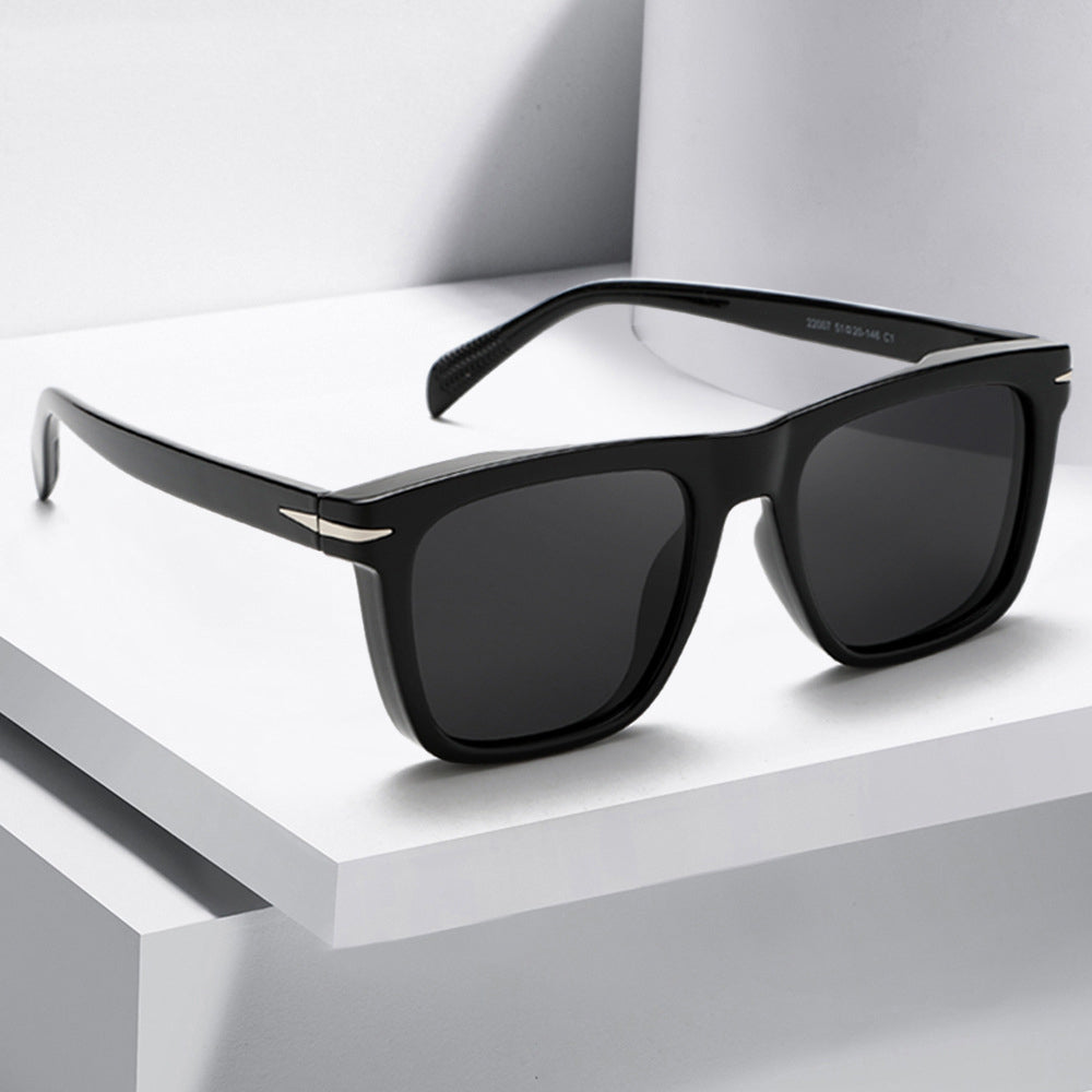 Fashionable Square Black Dress Sunglasses – UV400